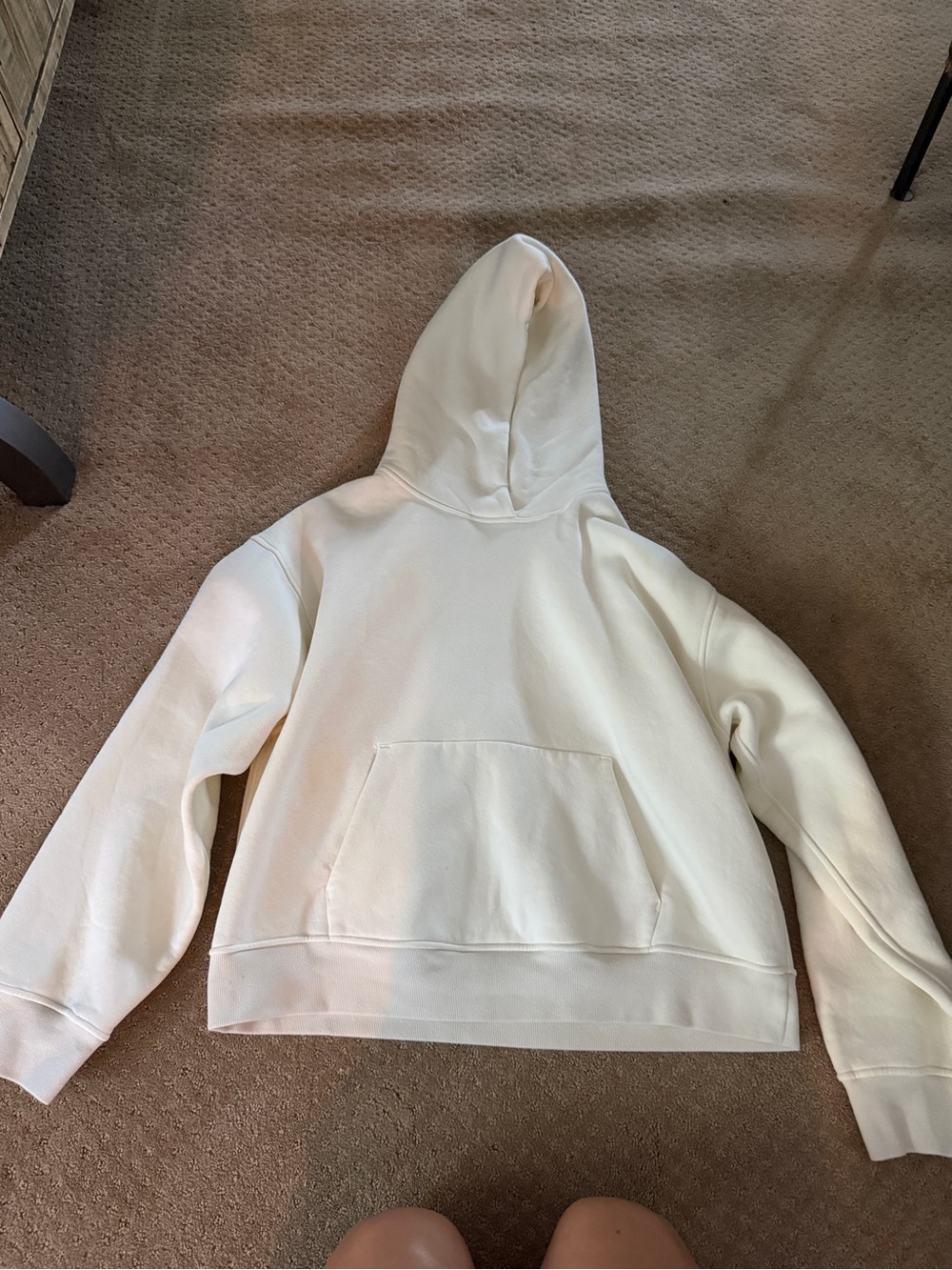 lululemon athletica Off-White Hooded Pullover Sweatshirt